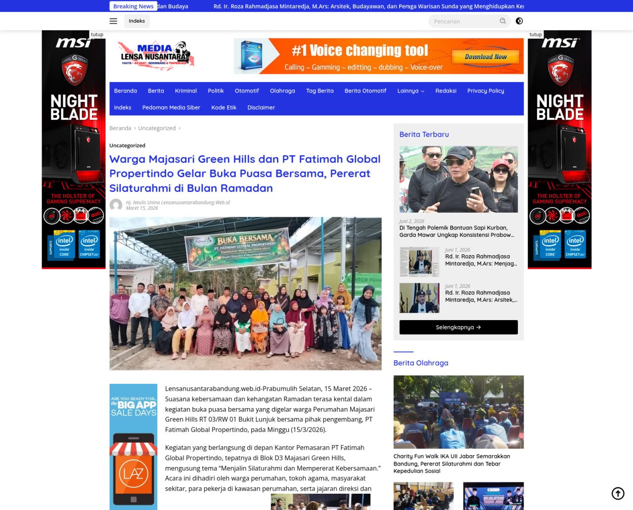 Screenshot artikel Lensanusantarabandung